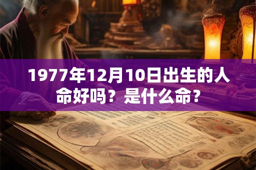 1977年12月10日出生的人命好吗？是什么命？