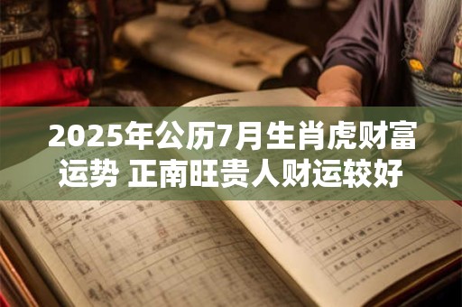 2025年公历7月生肖虎财富运势 正南旺贵人财运较好