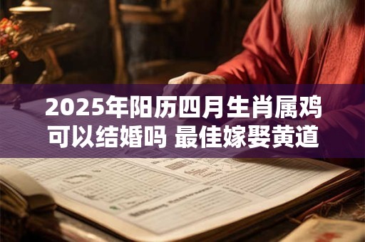 2025年阳历四月生肖属鸡可以结婚吗 最佳嫁娶黄道吉日