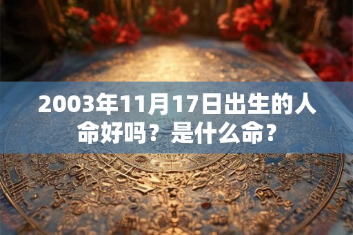 2003年11月17日出生的人命好吗？是什么命？