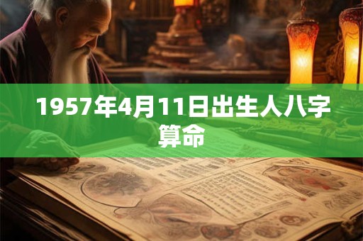 1957年4月11日出生人八字算命