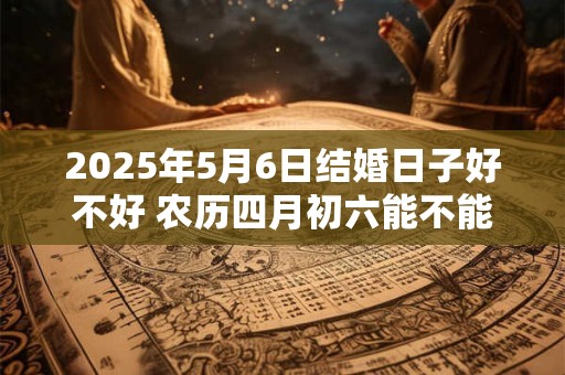 2025年5月6日结婚日子好不好 农历四月初六能不能办酒席