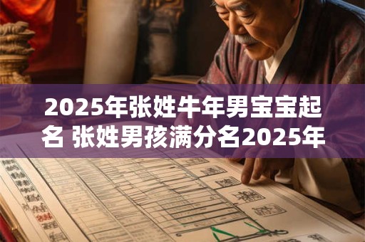 2025年张姓牛年男宝宝起名 张姓男孩满分名2025年