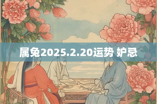 属兔2025.2.20运势 妒忌