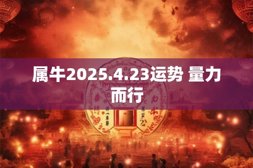 属牛2025.4.23运势 量力而行