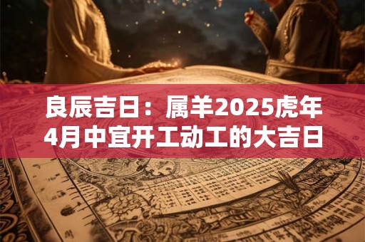 良辰吉日：属羊2025虎年4月中宜开工动工的大吉日子