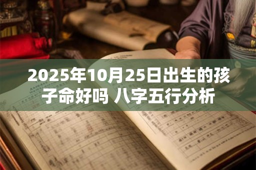 2025年10月25日出生的孩子命好吗 八字五行分析
