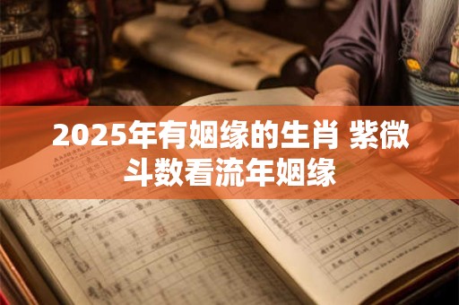 2025年有姻缘的生肖 紫微斗数看流年姻缘