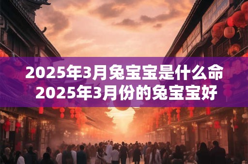 2025年3月兔宝宝是什么命 2025年3月份的兔宝宝好不好