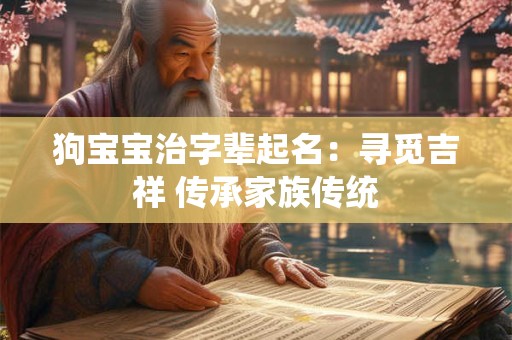 狗宝宝治字辈起名：寻觅吉祥 传承家族传统