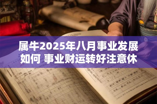 属牛2025年八月事业发展如何 事业财运转好注意休息