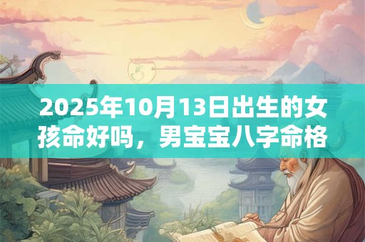 2025年10月13日出生的女孩命好吗，男宝宝八字命格