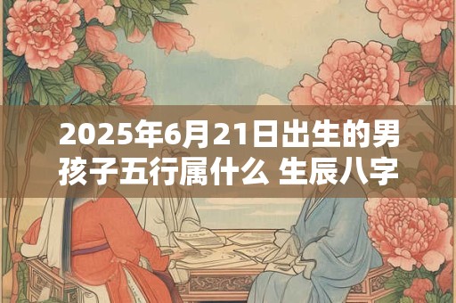 2025年6月21日出生的男孩子五行属什么 生辰八字取名