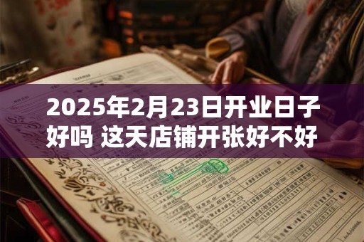 2025年2月23日开业日子好吗 这天店铺开张好不好