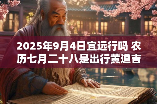 2025年9月4日宜远行吗 农历七月二十八是出行黄道吉日吗