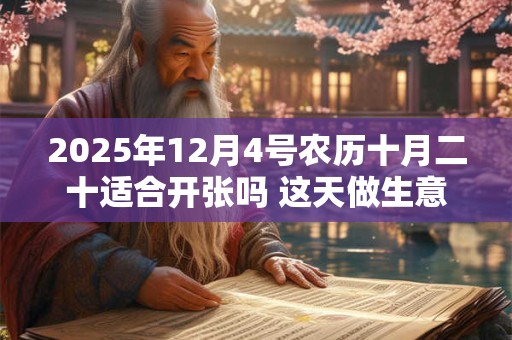 2025年12月4号农历十月二十适合开张吗 这天做生意好吗