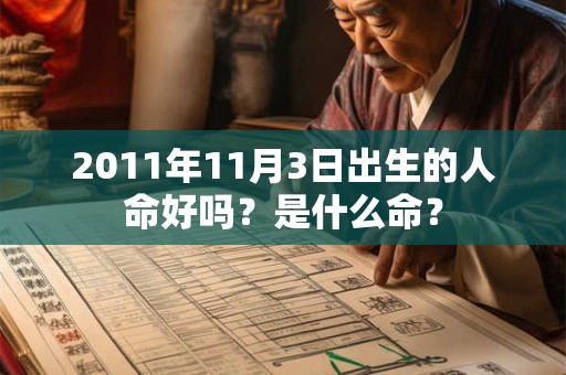 2011年11月3日出生的人命好吗？是什么命？