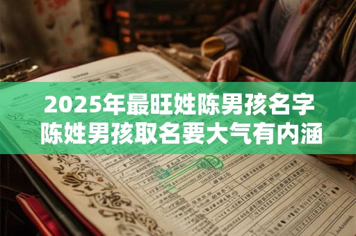 2025年最旺姓陈男孩名字 陈姓男孩取名要大气有内涵