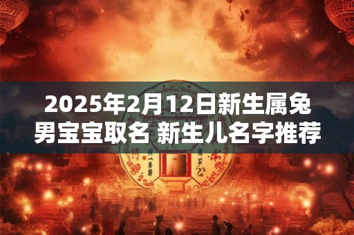 2025年2月12日新生属兔男宝宝取名 新生儿名字推荐