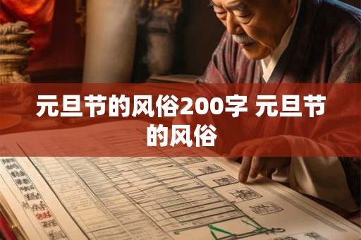 元旦节的风俗200字 元旦节的风俗 元旦节的风俗200字 元旦节的风俗