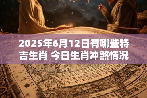 2025年6月12日有哪些特吉生肖 今日生肖冲煞情况