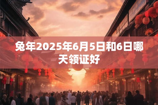 兔年2025年6月5日和6日哪天领证好