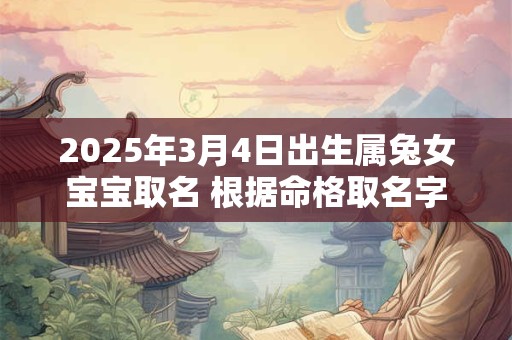2025年3月4日出生属兔女宝宝取名 根据命格取名字