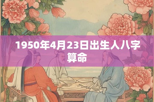 1950年4月23日出生人八字算命
