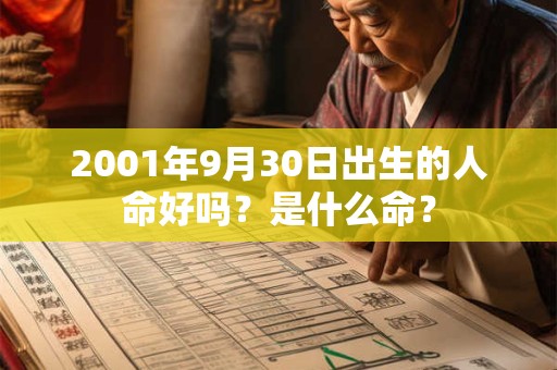 2001年9月30日出生的人命好吗？是什么命？