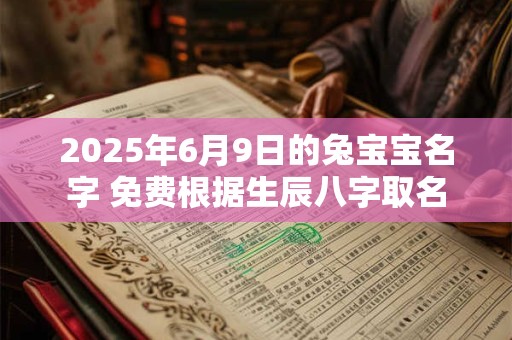2025年6月9日的兔宝宝名字 免费根据生辰八字取名