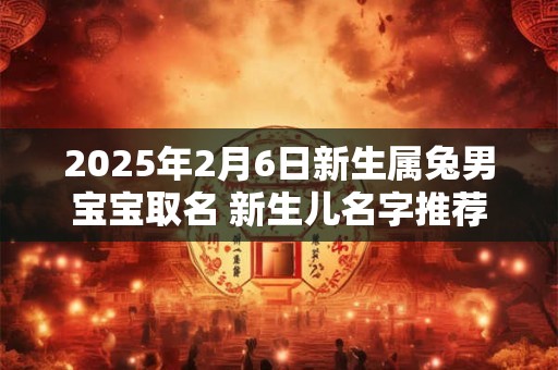 2025年2月6日新生属兔男宝宝取名 新生儿名字推荐