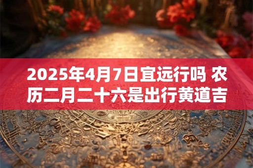 2025年4月7日宜远行吗 农历二月二十六是出行黄道吉日吗