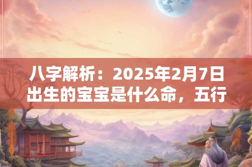 八字解析：2025年2月7日出生的宝宝是什么命，五行缺什么