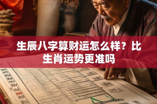生辰八字算财运怎么样？比生肖运势更准吗
