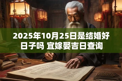 2025年10月25日是结婚好日子吗 宜嫁娶吉日查询