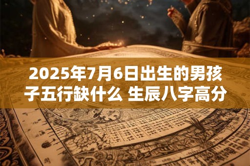 2025年7月6日出生的男孩子五行缺什么 生辰八字高分取名