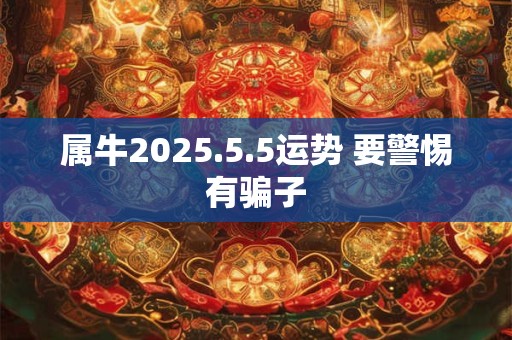 属牛2025.5.5运势 要警惕有骗子