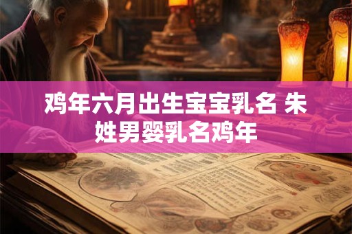 鸡年六月出生宝宝乳名 朱姓男婴乳名鸡年