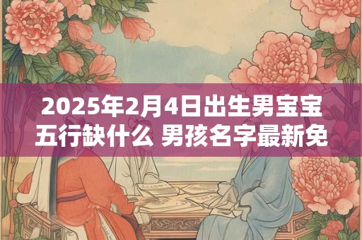2025年2月4日出生男宝宝五行缺什么 男孩名字最新免费版