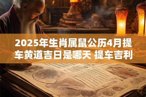 2025年生肖属鼠公历4月提车黄道吉日是哪天 提车吉利日子