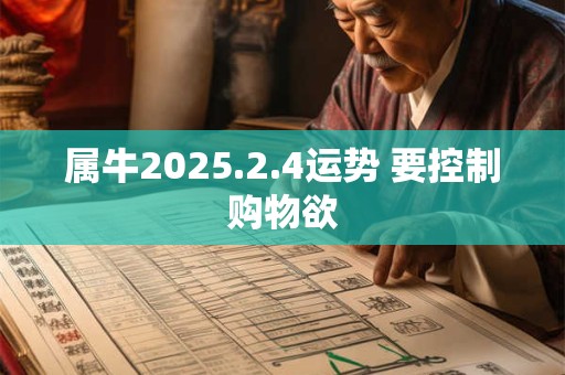 属牛2025.2.4运势 要控制购物欲