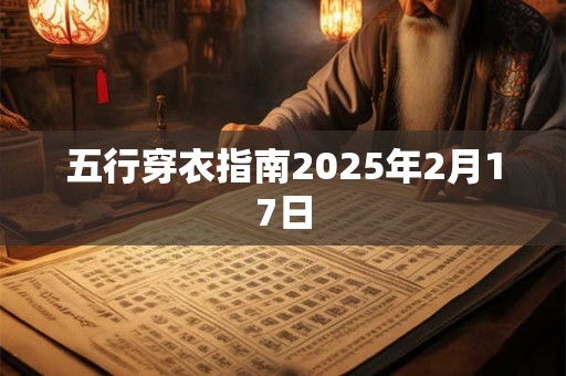 五行穿衣指南2025年2月17日