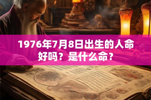 1976年7月8日出生的人命好吗？是什么命？