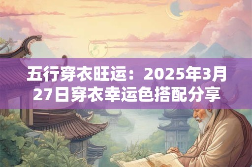 五行穿衣旺运：2025年3月27日穿衣幸运色搭配分享