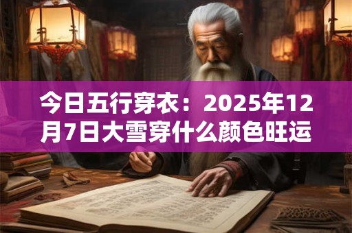 今日五行穿衣：2025年12月7日大雪穿什么颜色旺运势
