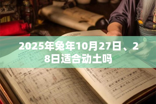 2025年兔年10月27日、28日适合动土吗