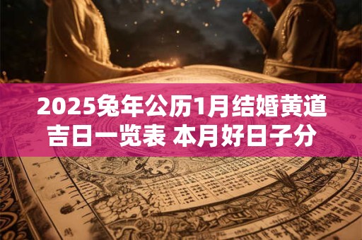 2025兔年公历1月结婚黄道吉日一览表 本月好日子分析