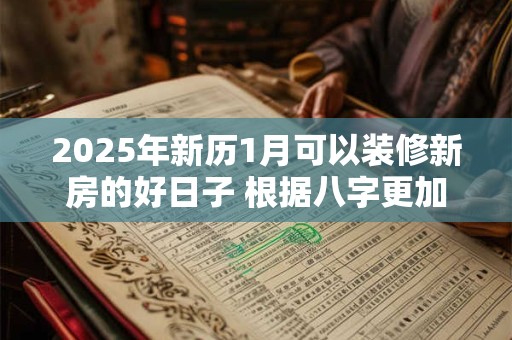 2025年新历1月可以装修新房的好日子 根据八字更加精准