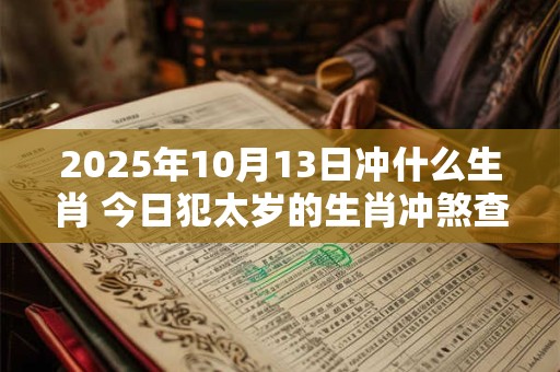 2025年10月13日冲什么生肖 今日犯太岁的生肖冲煞查询：