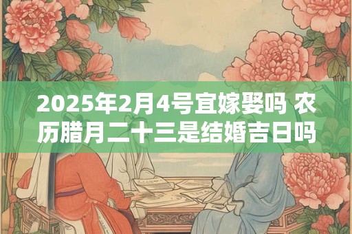 2025年2月4号宜嫁娶吗 农历腊月二十三是结婚吉日吗